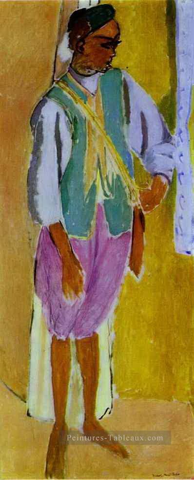 Le panneau marocain Amido Lefthand d’un fauvisme abstrait triptyque Henri Matisse Peintures à l'huile